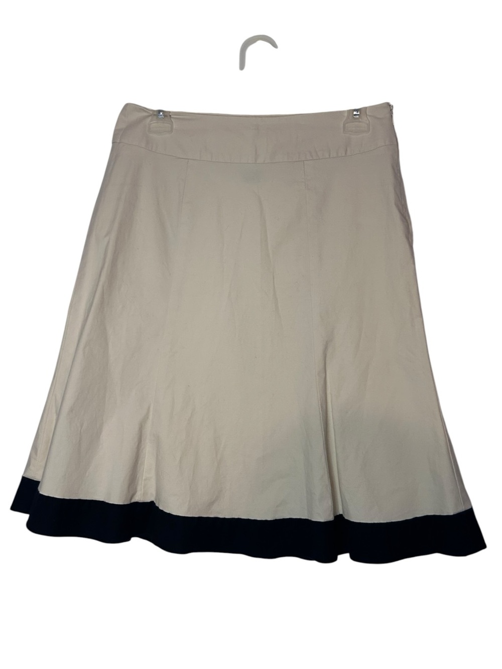 GAP Cream A-Line Skirt with Black Trim